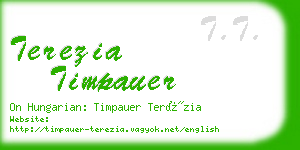 terezia timpauer business card